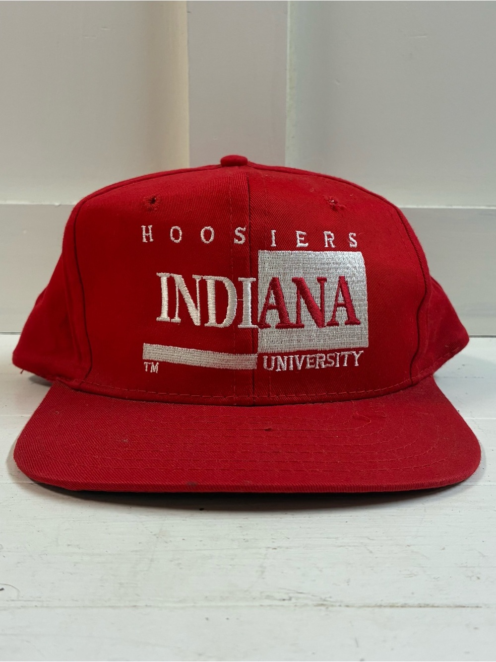 Vintage Signature Red & White Indiana Hoosiers Snapback Hat